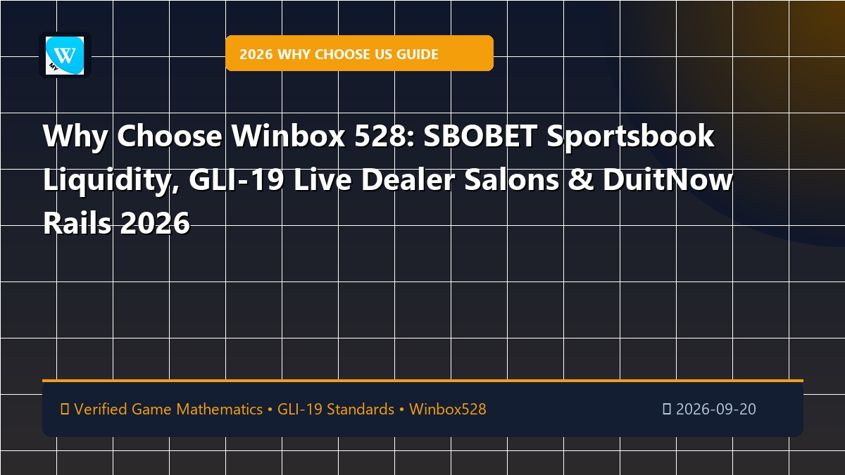Why Choose Winbox528 Cyber Sportsbook Live Casino 2026